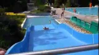 Wonnemar Backnang  Breitrutsche Freibad Onride [upl. by Fromma354]