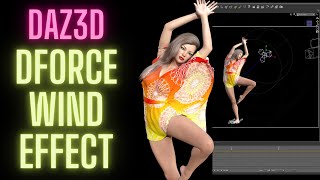 Daz3d dForce Tutorial Part 2  Create a Wind Effect [upl. by Seward614]