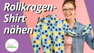 Rollkragen Shirt nähen  Nähanleitung Schnittmuster PERAN [upl. by Adla3]