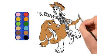 Watch Me Draw a Character from Toy Story  Woody [upl. by Glogau317]