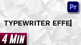 How to do Typewriter Effect  Premiere Pro [upl. by Senskell]