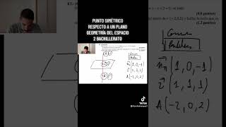 Punto Simétrico Respecto a un Plano Geometría del Espacio 2 Bachillerato Parte 1  ProfeDMarquez [upl. by Elie]