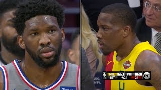 Eric Bledsoe Gets Ejected After Throwing The Ball At Joel Embiid [upl. by Akira]