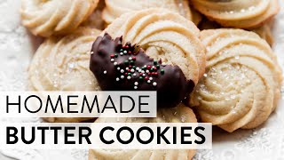 Homemade Butter Cookies  Sallys Baking Recipes [upl. by Omarr]