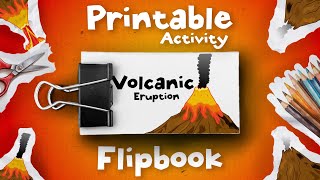 Volcanic Eruption Activity Flipbook🌋  Geography Activity Material  Montessori Printable [upl. by Assirram33]