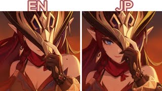 Chasca Character Teaser JP Voice vs EN Voice Side By Side  Genshin Impact [upl. by Anitnuahs]