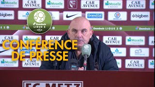 Conférence de presse FC Metz  Gazélec FC Ajaccio  10   201819 [upl. by Inava]