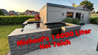 Michael‘s in Eigenleistung erbauter 14000 Liter Koi Teich [upl. by Dazhehs]