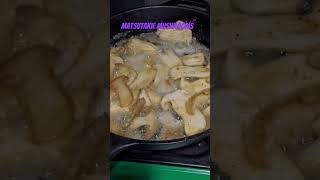 Cooking Matsutakie Mushrooms in the truck picked earlier in the Great Pacific Northwest [upl. by Jeffry608]