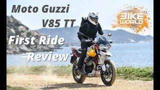 Moto Guzzi V85 TT First Ride Review [upl. by Wiltz]