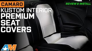 20162024 Camaro Kustom Interior Premium Artificial Leather Seat Covers Review amp Install [upl. by Bhayani565]