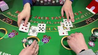 BLACKJACK 1000 BUY IN WINNING SESSION [upl. by Dacia]