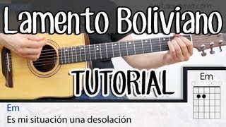 Como tocar Lamento Boliviano Enanitos Verdes en guitarra COMPLETO acordes tutorial SUPER FACIL [upl. by Grannias]