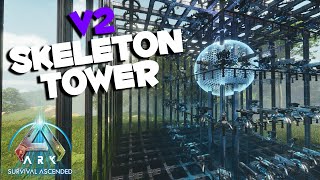 Floating Turrets Skeleton Tower Design Ark Survival Ascended [upl. by Neliac]