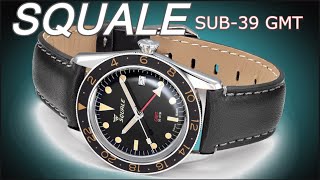 SQUALE SUB39 GMT Vintage  New For 2021  Automatic 300m GMT Dive Watch  Squale Diver [upl. by Darrelle121]