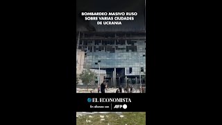 Bombardeo masivo ruso sobre varias ciudades de Ucrania [upl. by Kcirdorb]