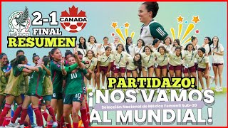 México Femenil vs Canada Femenil 🔥 NOS VAMOS AL MUNDIAL PARTIDAZO 🟢 RESUMEN 262023 [upl. by Nogas]