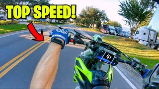 TOP SPEED ON NEW THUMPSTAR 250 DIRT BIKE [upl. by Assela239]