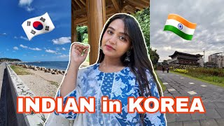 🇰🇷 wearing INDIAN CLOTHES in KOREA 🇮🇳🥻  Indian in korea vlog  pohang vlog [upl. by Ennahs]