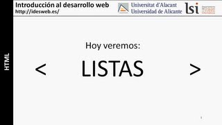 HTML listas [upl. by Bonucci]