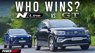 Is the Hyundai Creta N Line really better than a VW Taigun GT  PowerDrift Review [upl. by Sullivan]