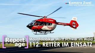 112 RETTER IM EINSATZ Mountainbiker stürzt im Wald  Teil 23  REPORTAGE  Kamera Zwei [upl. by Atarman]