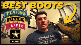 The BEST Boots for Soldiers  Special Forces Rangers Airborne Sapper School Ruck Marches etc [upl. by Sutit]