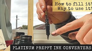 How and Why to Use a Platinum Ink Fountain Pen Converter  Platinum Preppy [upl. by Sivraj215]