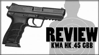 KWA HK45 GBB  Airsoft Review FullHD  TheWithaker [upl. by Kissner]