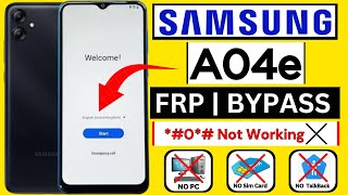 Samsung A04e FRP Bypass Android 1213 Without PC  Samsung A042F Google Account Lock  Unlock 2024 [upl. by Htiderem]