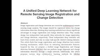 A Unified Deep Learning Network for Remote Sensing Image Registration and Change Detection [upl. by Stricklan]