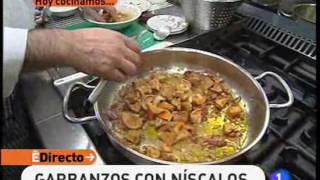 Receta de Garbanzos con níscalos ED [upl. by Angela]