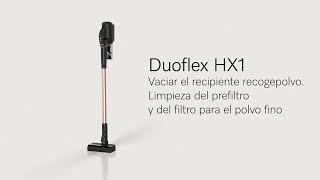 Duoflex HX1 Vaciar el recipiente recogepolvoLimpieza del prefiltro y del filtro para el polvo fino [upl. by Nguyen]