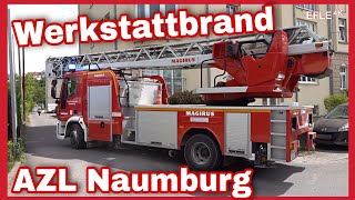 🔥BRAND IN DER WERKSTATT❗️FF und DRK Naumburg Saale ➕️ FF AachenNord zum Ausbildungseinsatz🚒🚨 [upl. by Alliber752]