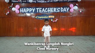 LPHSS Teachers Day Celebration 2024 Class Nursery Wankibanrap Lyngdoh Nongbri Solo dance [upl. by Sesilu]