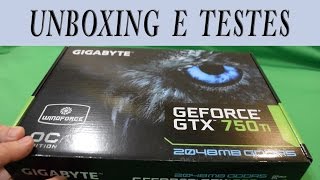 Gigabyte Nvidia GTX 750 Ti Unboxing Teste Render GPU CPU Adobe Premiere After Effects Media Encoder [upl. by Gimpel]