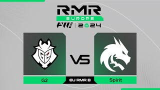 G2 проти Spirit  PWE CS2 EU RMR B 2024 [upl. by Butcher]