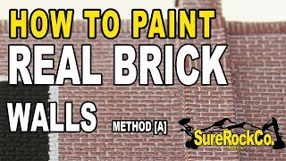 PAINT BRICK MORTAR WALLS Scale Model Structures A [upl. by Ylatfen]