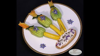 Fleurs de courgettes farcies au fromage et à la truffe dété [upl. by Staffan]