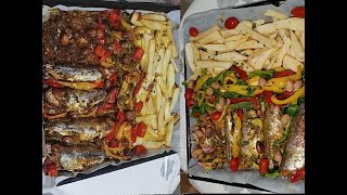 سمك الشرن مع الخضر في الفران  Plat de poissons chinchard aux légumes à la marocaine au four [upl. by Annahsohs]