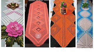 Newest Table Runners CrochetBeautiful Crochet Table Mats Table Centerpieces crochettablerunner [upl. by Yenaj]