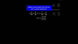 2 710  910   Add the Mixed number and the Fraction with like denominators with regrouping [upl. by Itram]