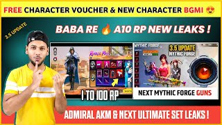 FREE Character Voucher Event 🔴 Next Mythic Forge Bgmi  A10 Royal Pass  Next Ultimate Set [upl. by Ardnala]