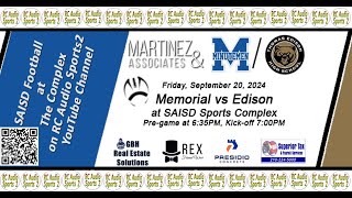 Football Memorial vs Edison at SAISD Sports Complex 092024 [upl. by Dieball]