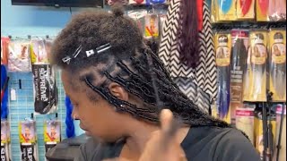 36inch soft locs on short hair [upl. by Anerrol]