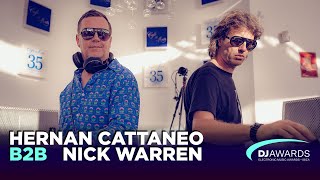 DJ Awards Exclusive Sunset 2019  Hernan Cattaneo b2b Nick Warren Live Café Del Mar [upl. by Odnalo]