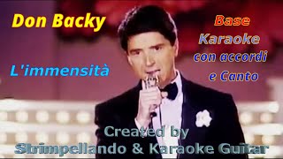 Don Backy – L’immensità  Base karaoke con accordi e CantoFair Use [upl. by Gerri753]