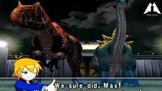 Saurophaganax X Ampelosaurus Dinosaur King Arcade Game 恐竜キング DTeam VS Alpha Fortress [upl. by Cahra490]