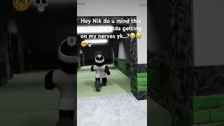 Hey Nik this new update is getting on my nerves😭💀🤓 roblox mm2 murdermystery2 shorts video [upl. by Dianthe]