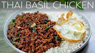 Thai Basil Chicken Recipe  Bicapaw  Pad Kra Pao Gai  ผัดกระเพราไก่  Bangkok Street Food [upl. by Gian669]